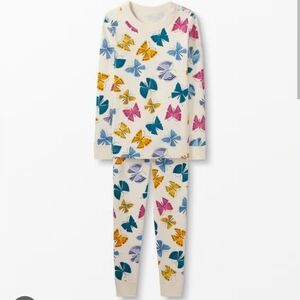 NEW Hanna Andersson Butterfly Pajama Set Long Sleeve 130 8